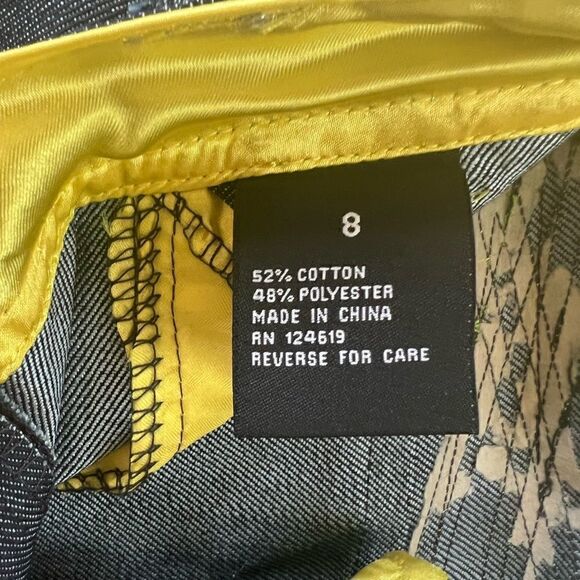 NWT! Girls Passport Dark Wash Embellished Embroidered Bootcut Jeans Size 8 - Picture 13 of 13